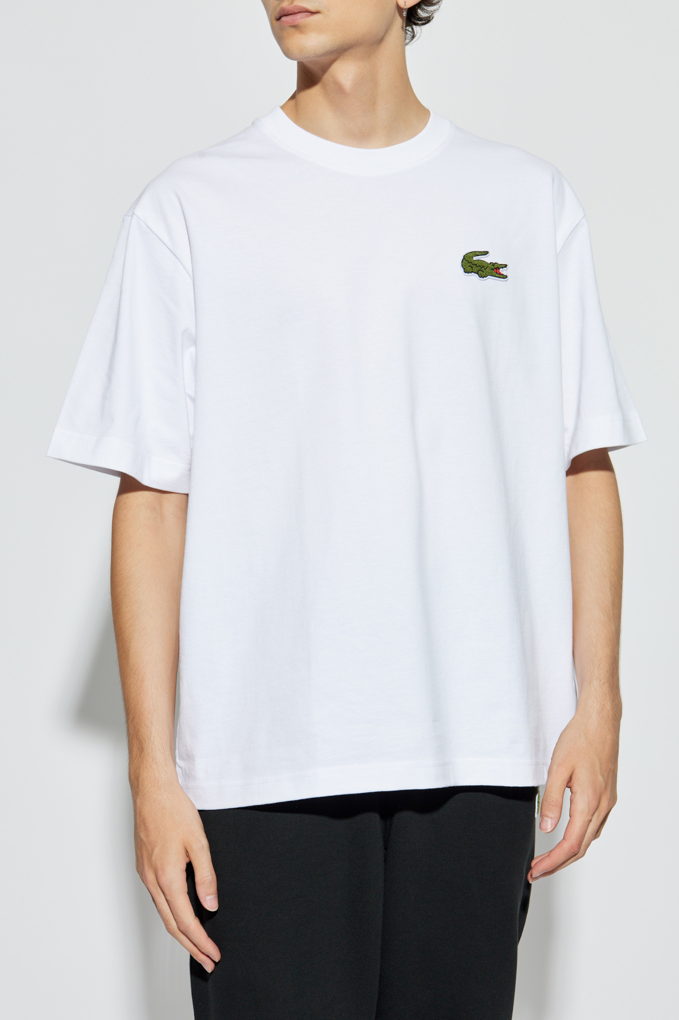 Lacoste WHITE Men's Regular-Fit Logo T-Shirt, US Large